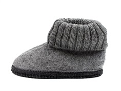 Huttelihut medium grey melange slippers wool felt